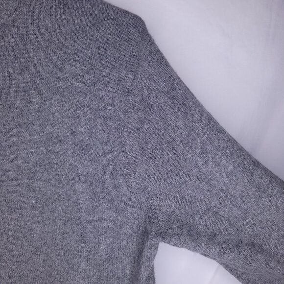 J Crew Merino Wool Sweater Mens XL Gray 1/4 Zip - Picture 4 of 11